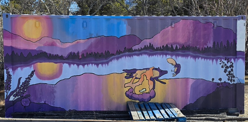 mural in Carcross by artist unknown.