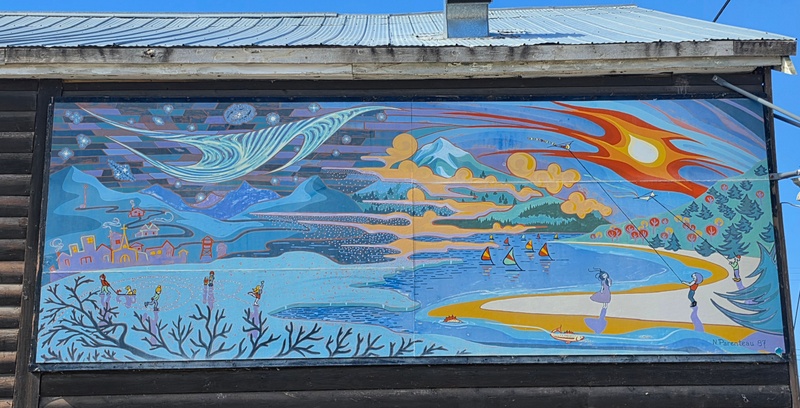 mural in Carcross by artist unknown.