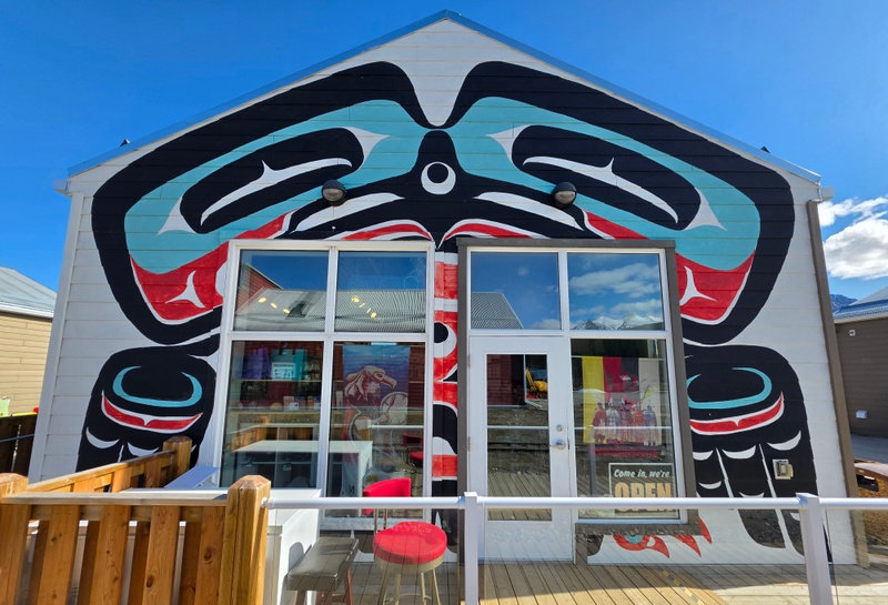 mural in Carcross by artist unknown.