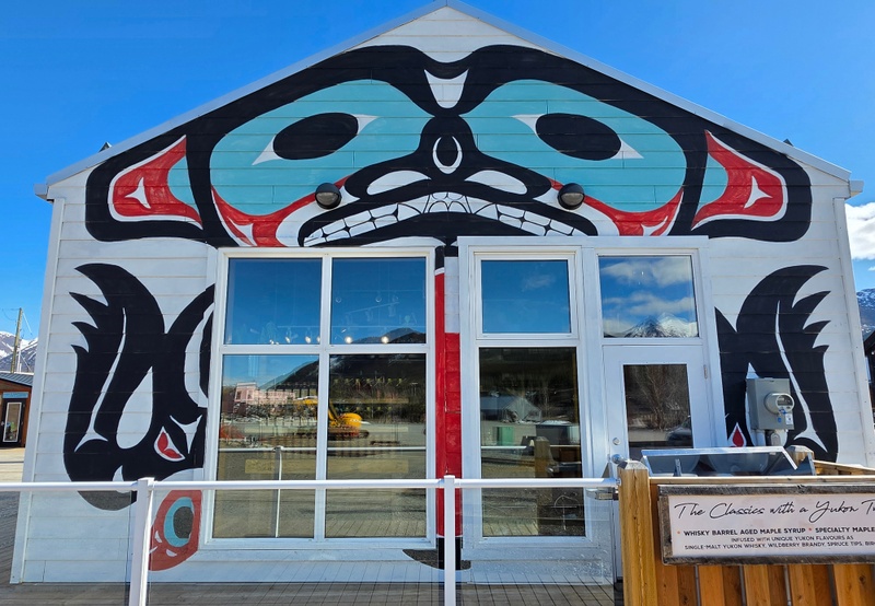 mural in Carcross by artist unknown.