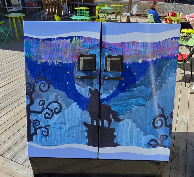 mural in Carcross by artist unknown.