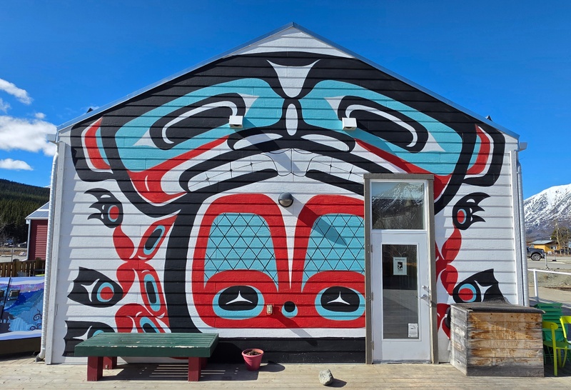 mural in Carcross by artist unknown.
