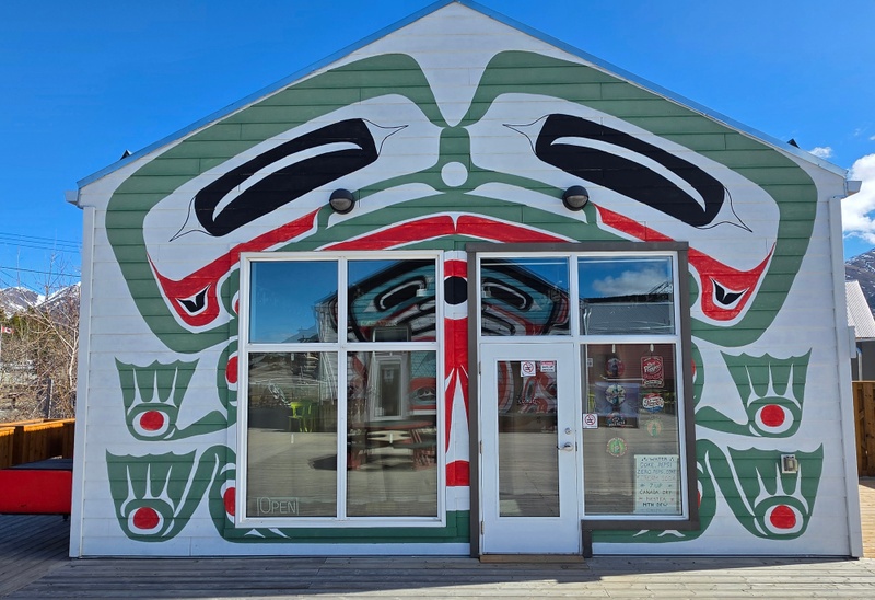 mural in Carcross by artist unknown.