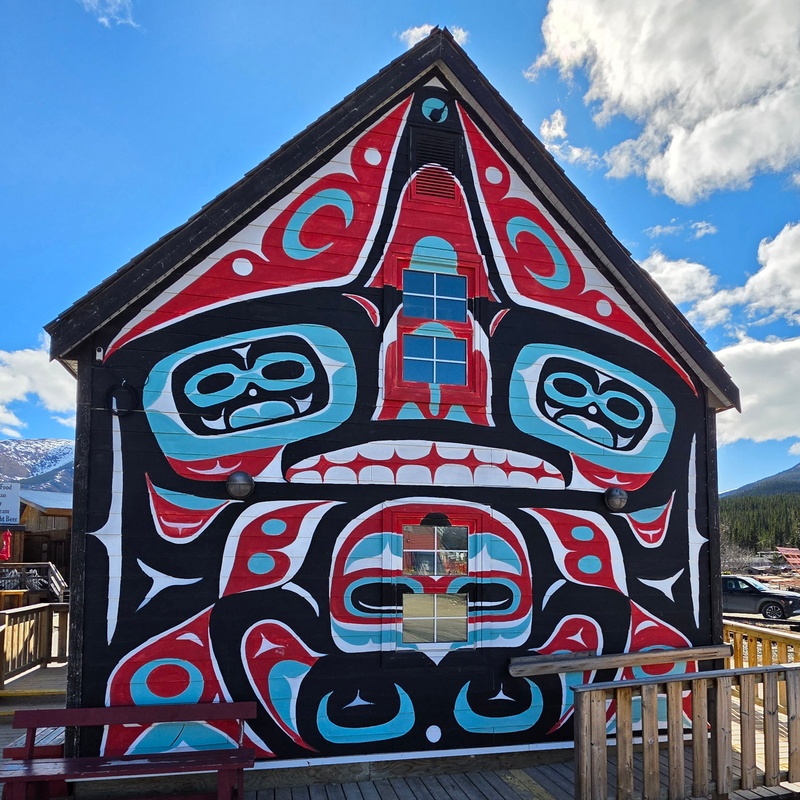 mural in Carcross by artist unknown.