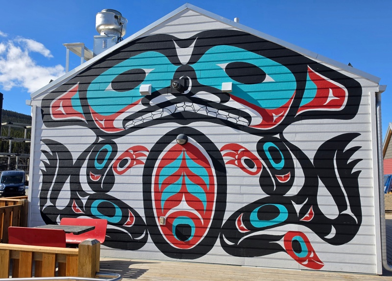 mural in Carcross by artist unknown.