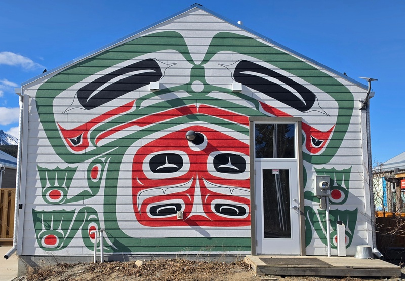 mural in Carcross by artist unknown.
