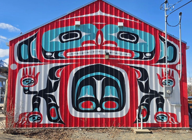 mural in Carcross by artist unknown.