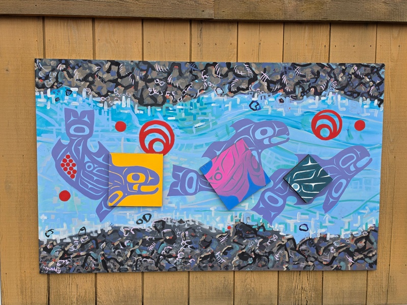 mural in Teslin by artist unknown.