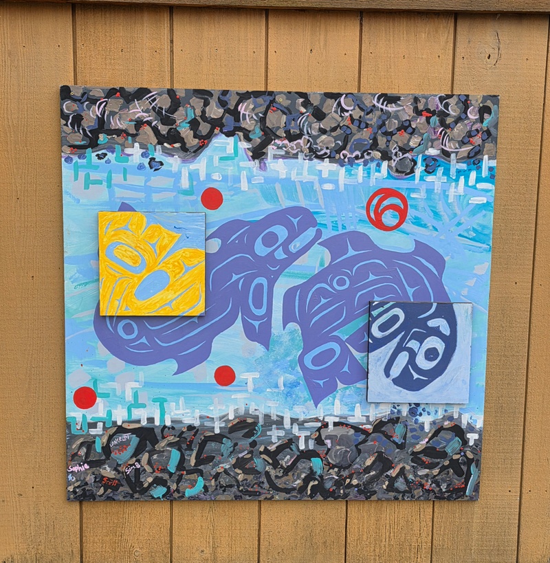 mural in Teslin by artist unknown.