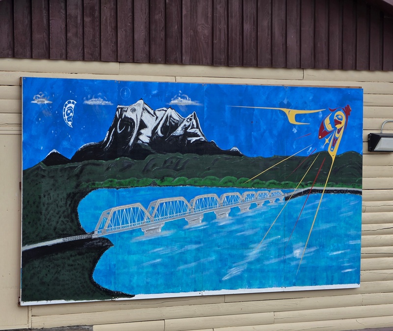 mural in Teslin by artist unknown.