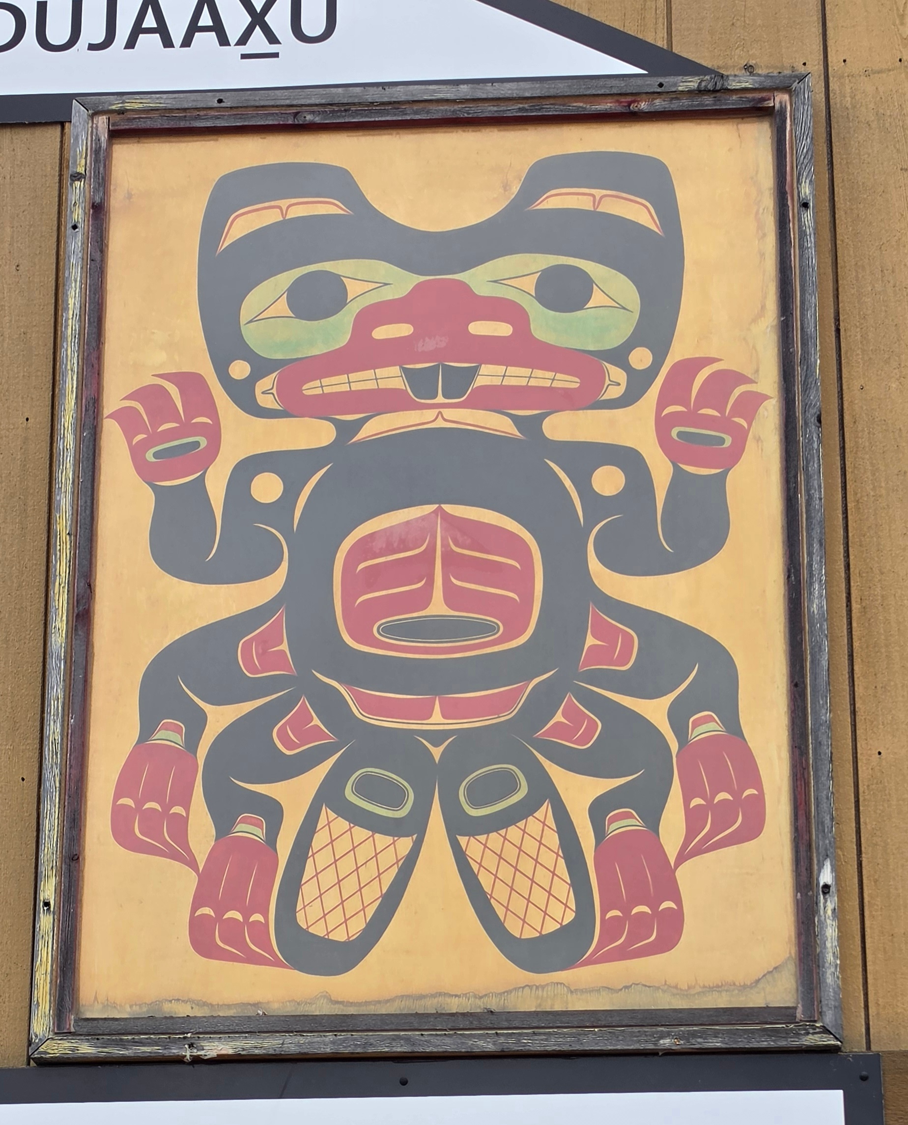 mural in Teslin by artist unknown.