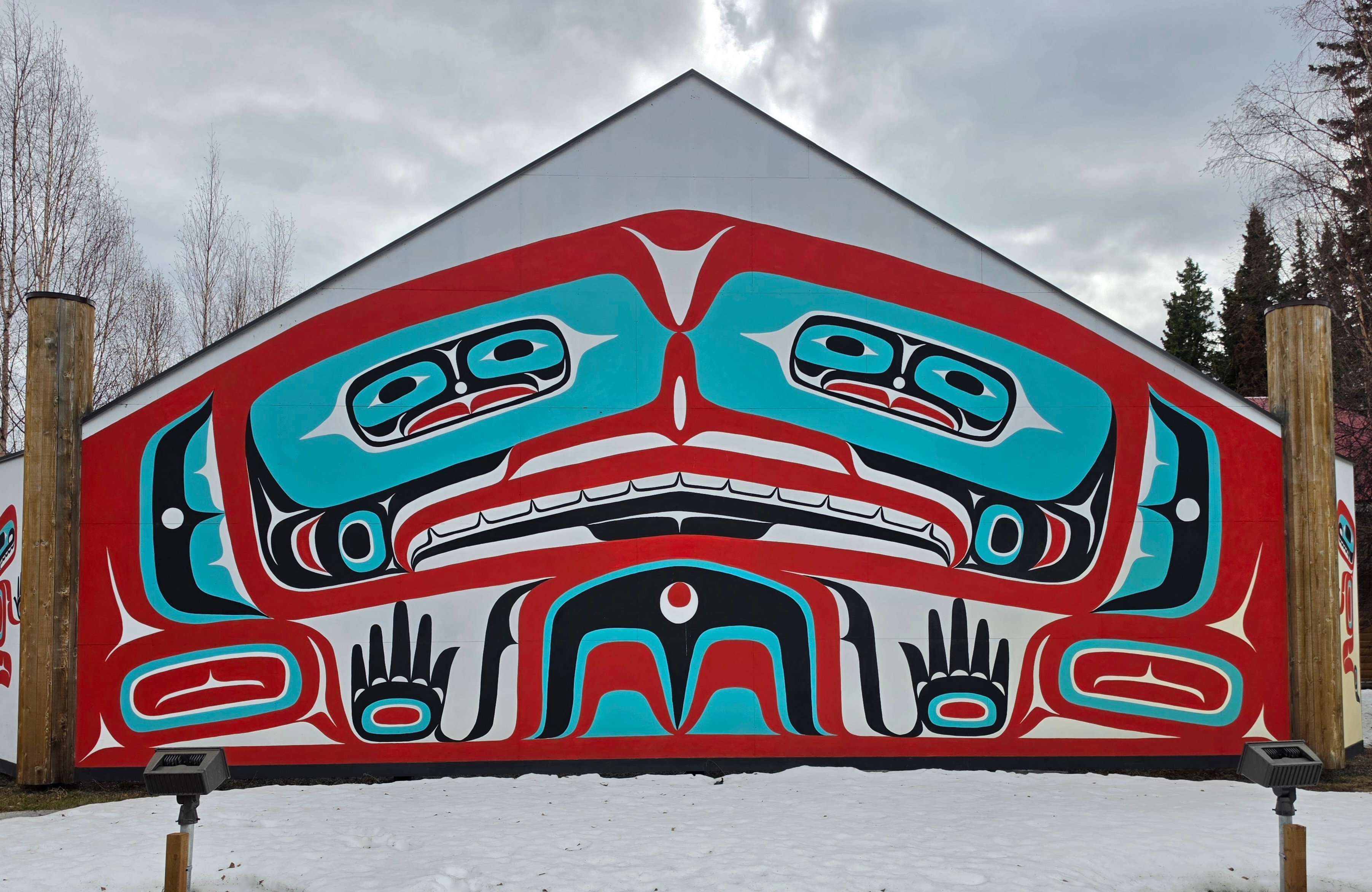 mural in Teslin by artist unknown.