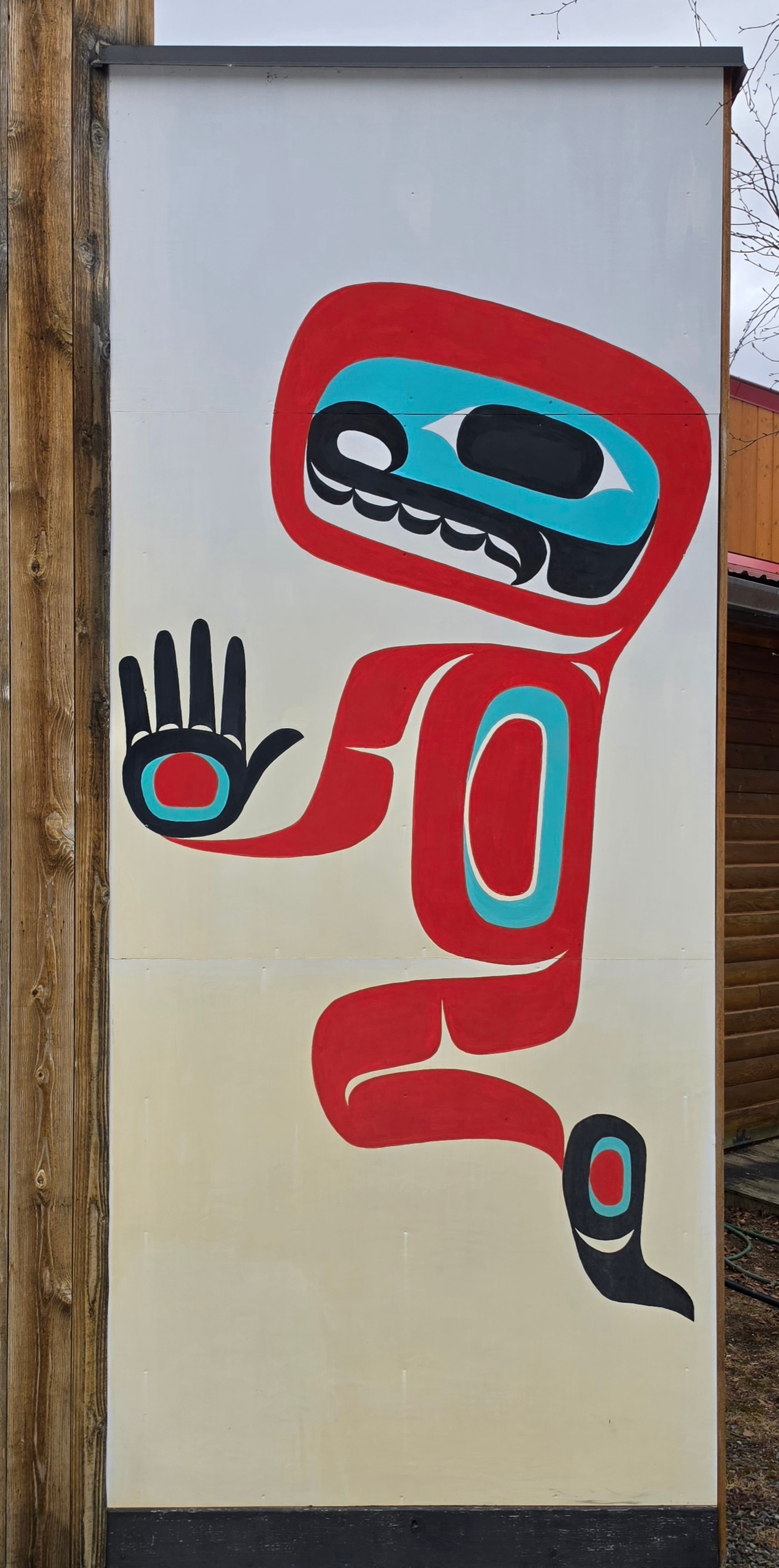 mural in Teslin by artist unknown.