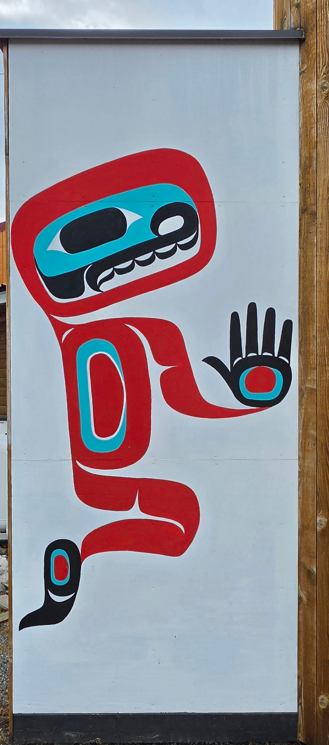 mural in Teslin by artist unknown.