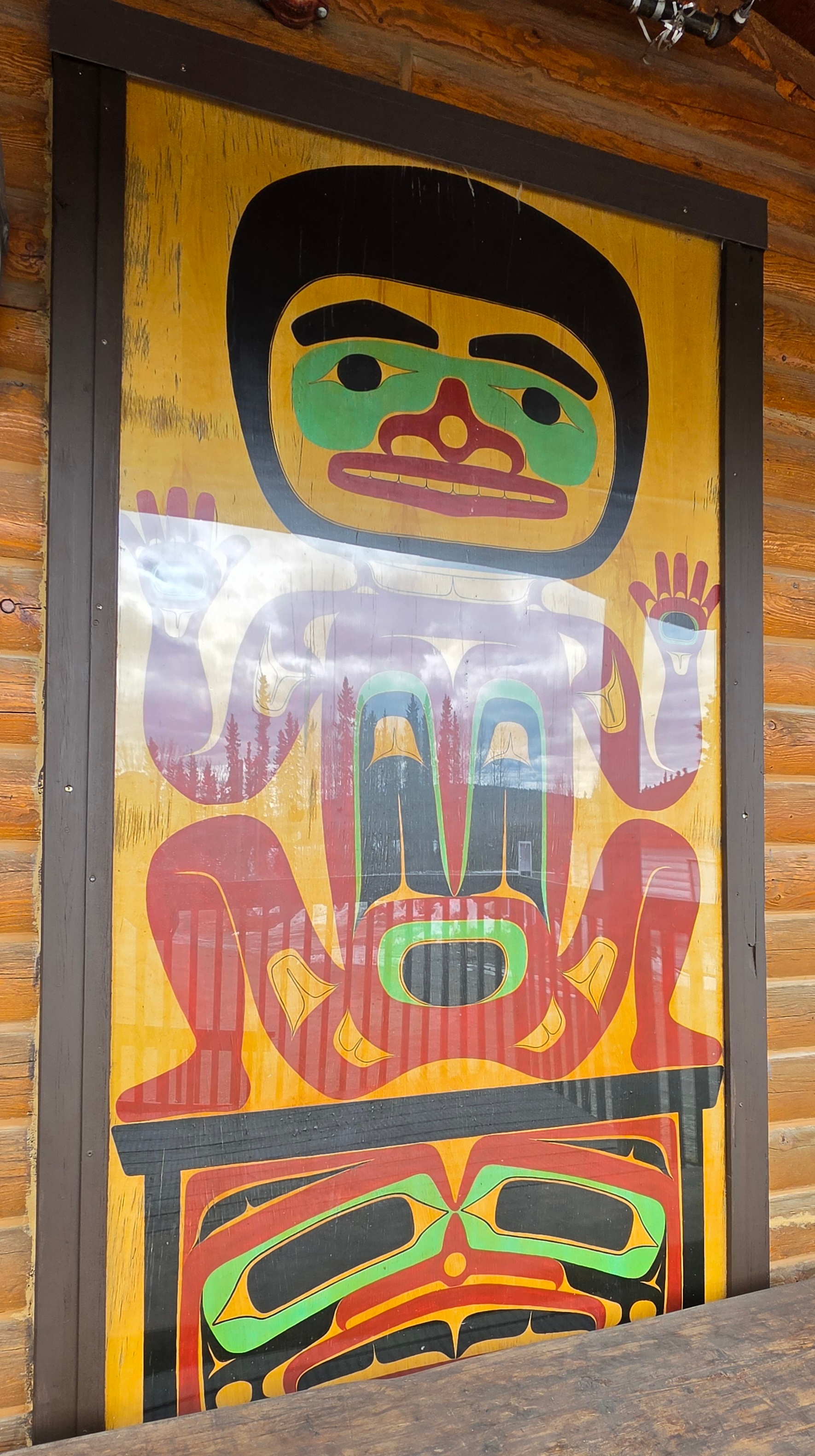 mural in Teslin by artist unknown.