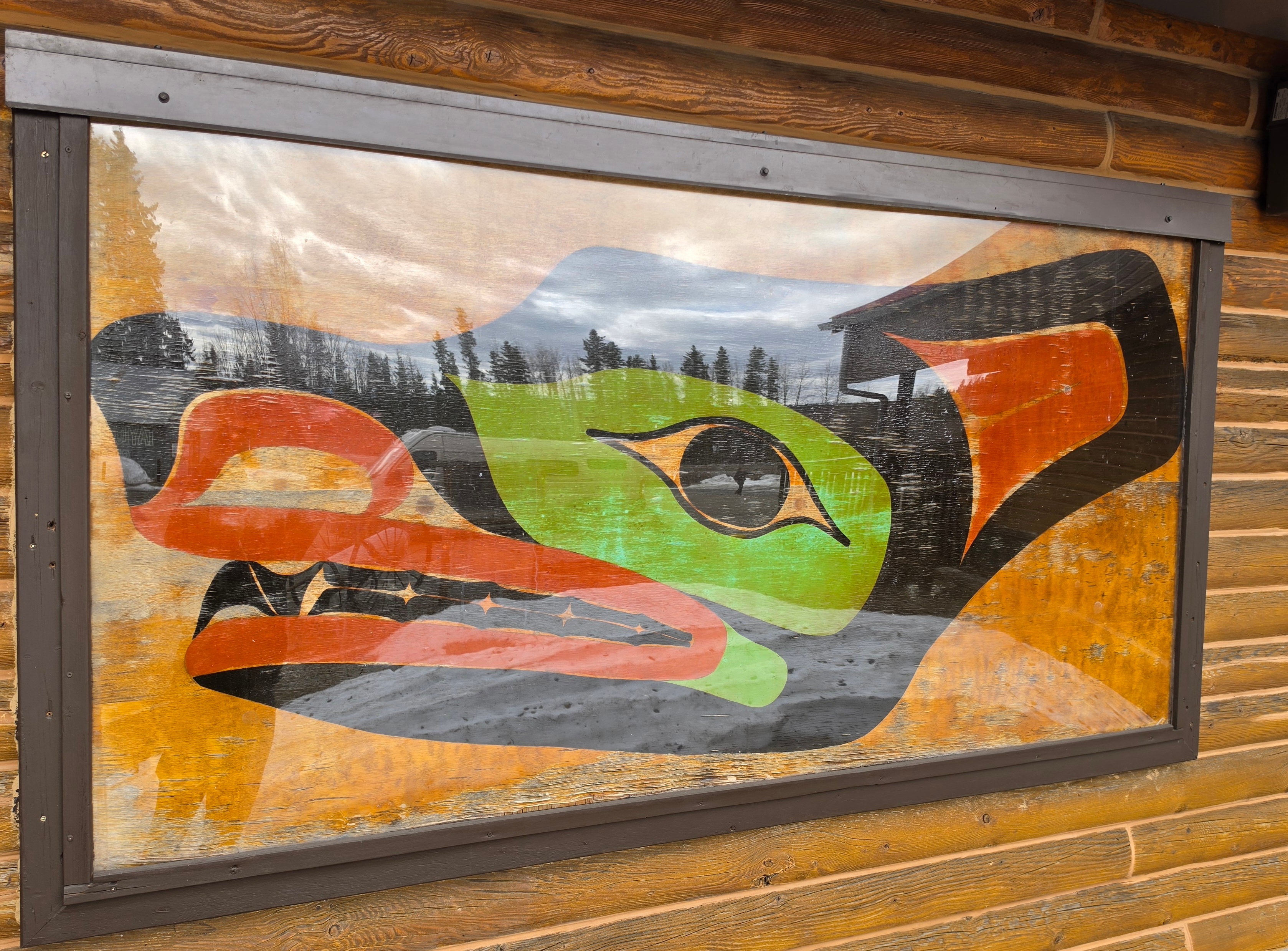 mural in Teslin by artist unknown.