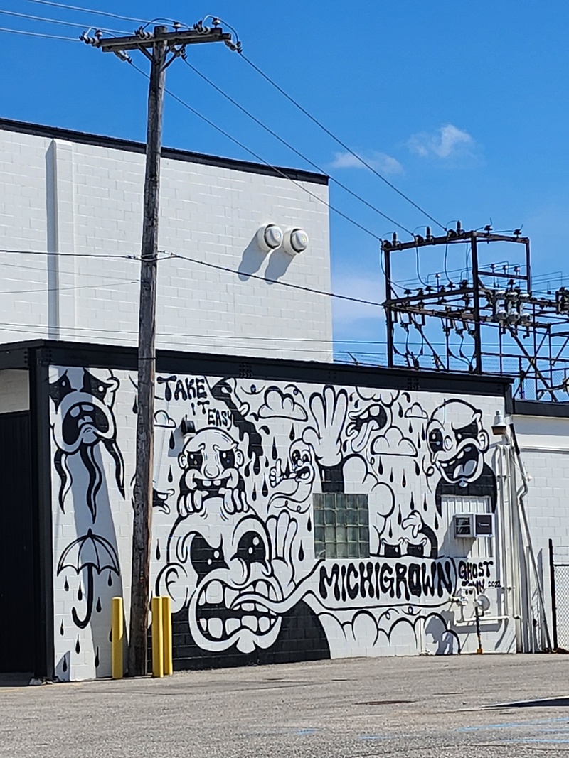 mural in Muskegon by artist unknown.