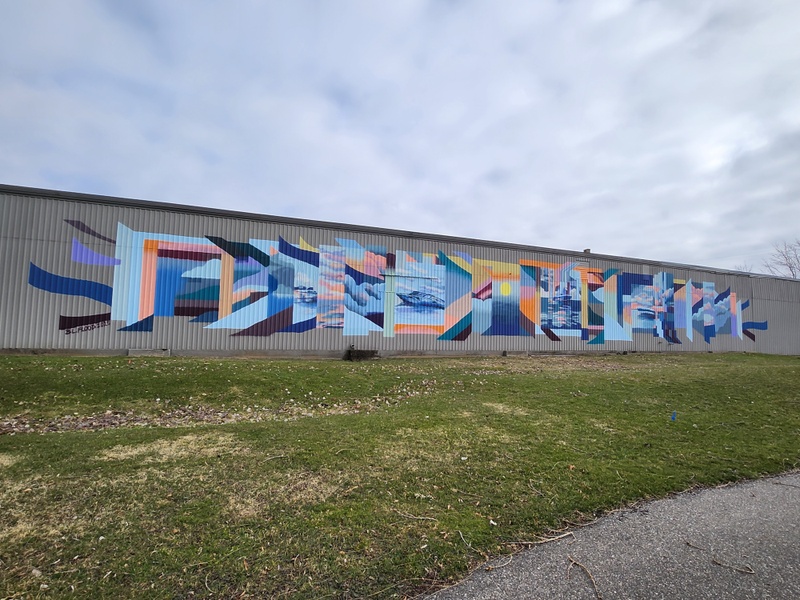mural in Spring Lake by artist unknown.
