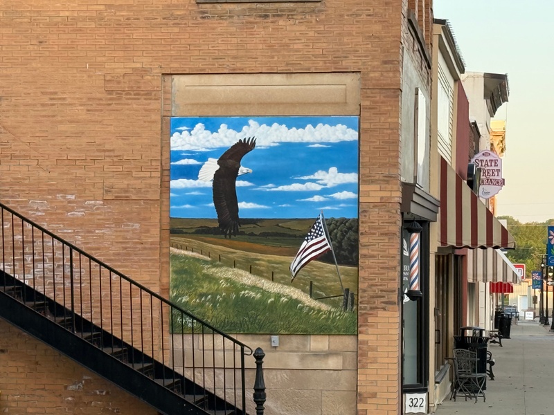 mural in Guthrie Center by artist unknown.