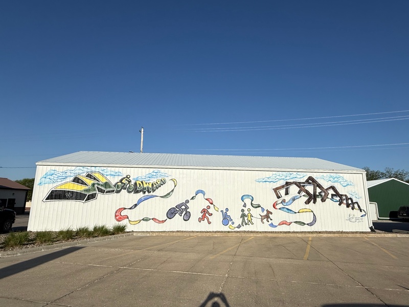 mural in Woodward by artist unknown.