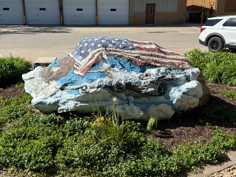 mural in Conrad by artist unknown.