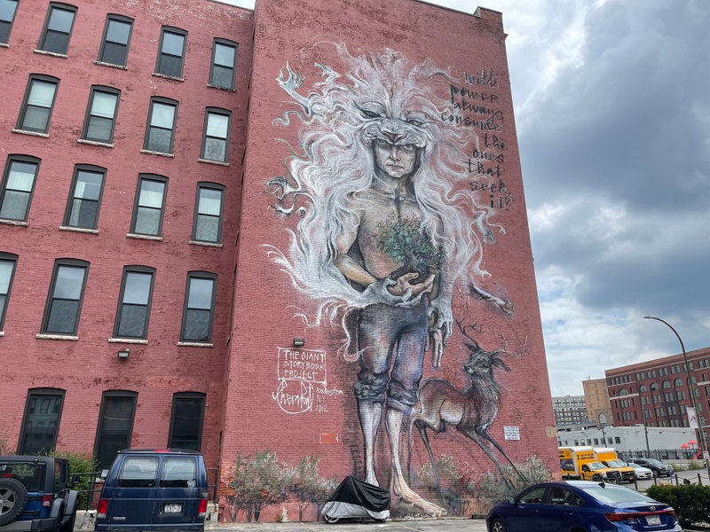 mural in Rochester by artist unknown.
