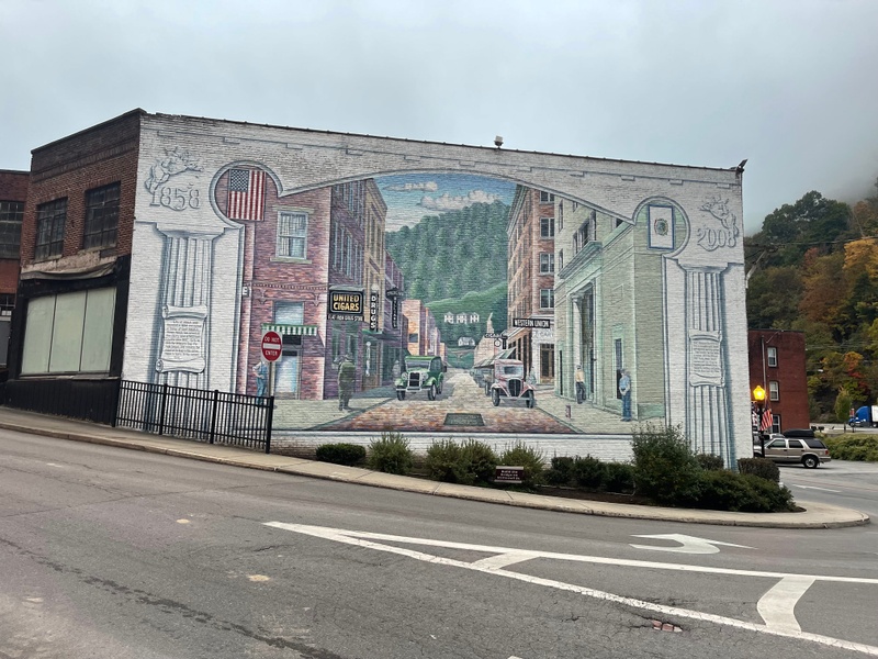 mural in Welch by artist unknown.
