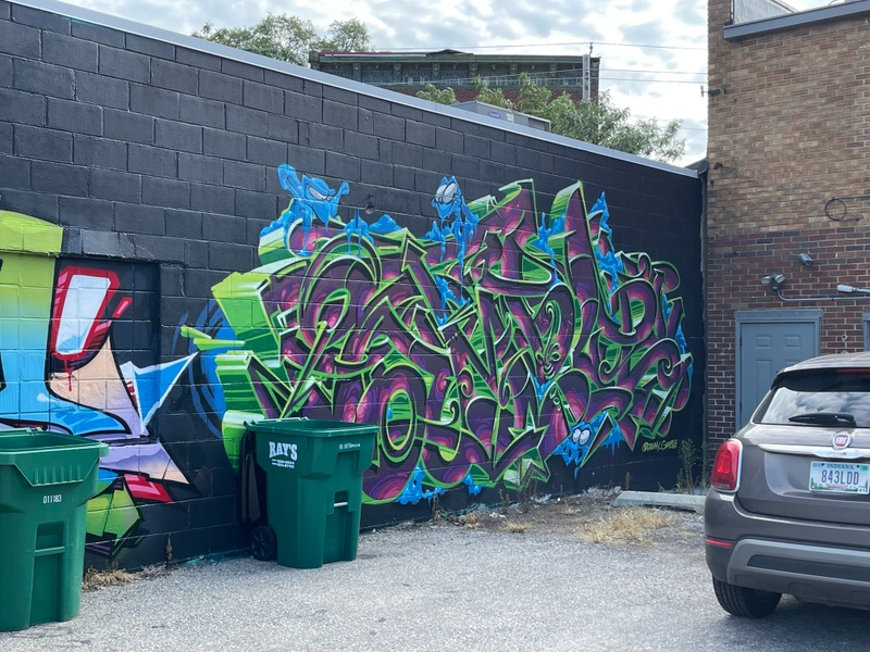 mural in Indianapolis by artist unknown.