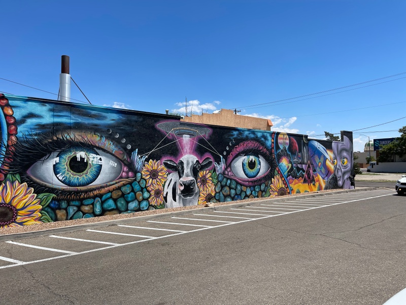 mural in Roswell by artist unknown.