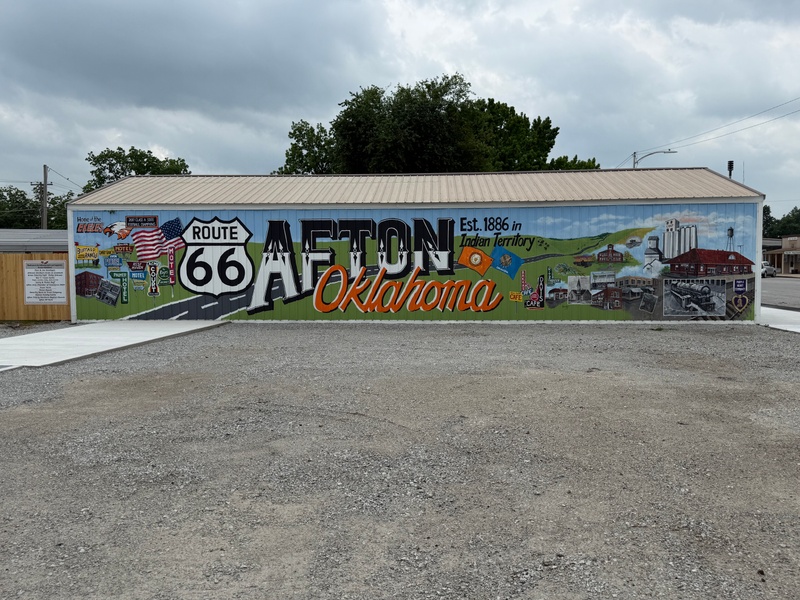 mural in Afton by artist unknown.