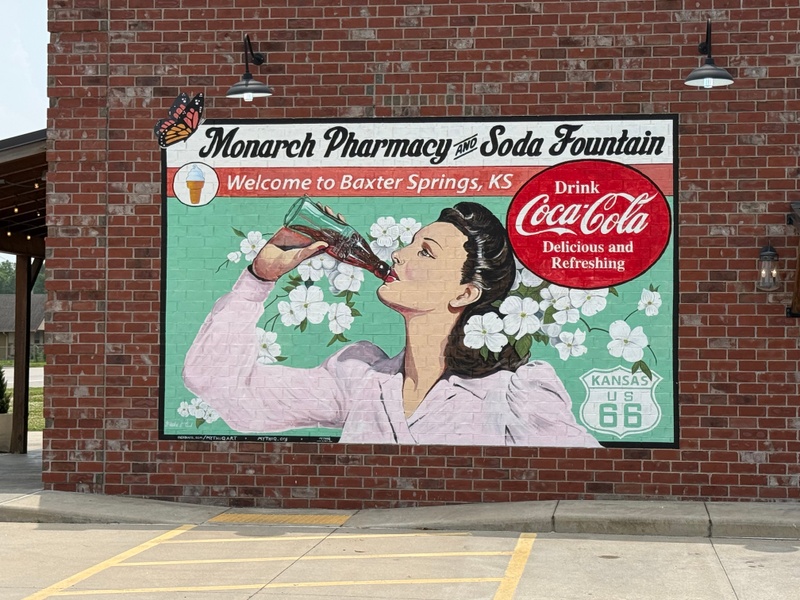 mural in Baxter Springs by artist unknown.