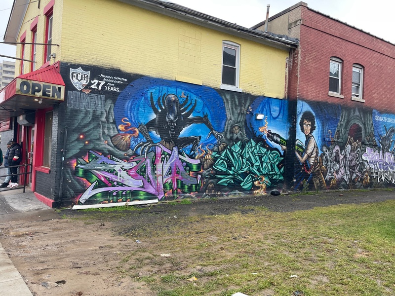 mural in Rochester by artist unknown.