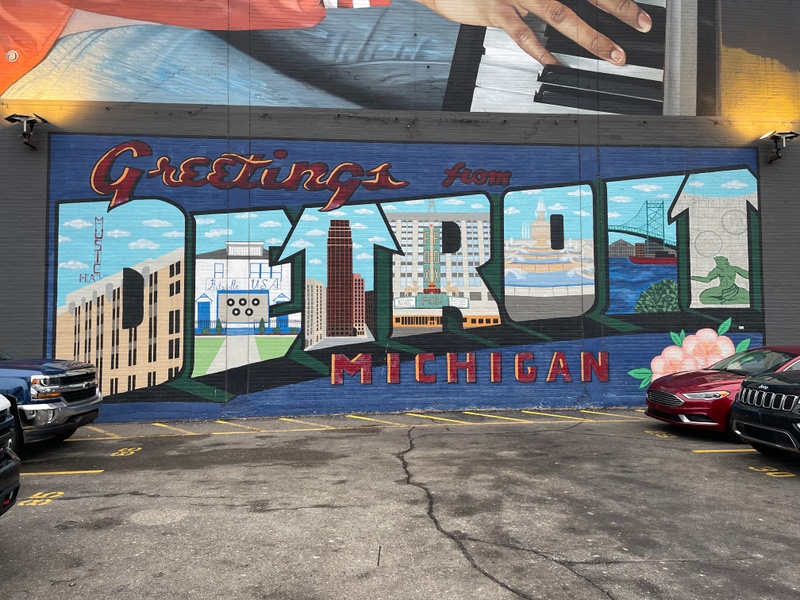 mural in Detroit by artist Robert Spence.