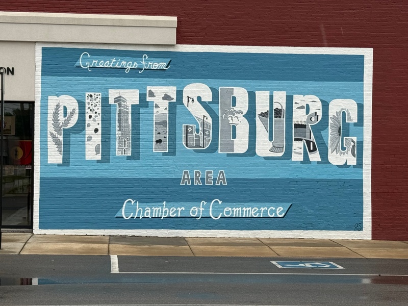 mural in Pittsburg by artist unknown.