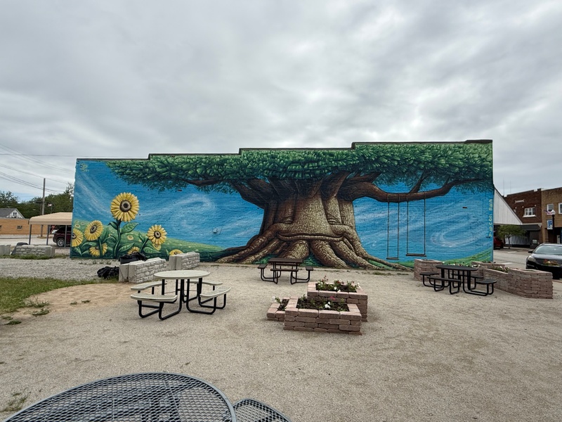 mural in Osawatomie by artist unknown.