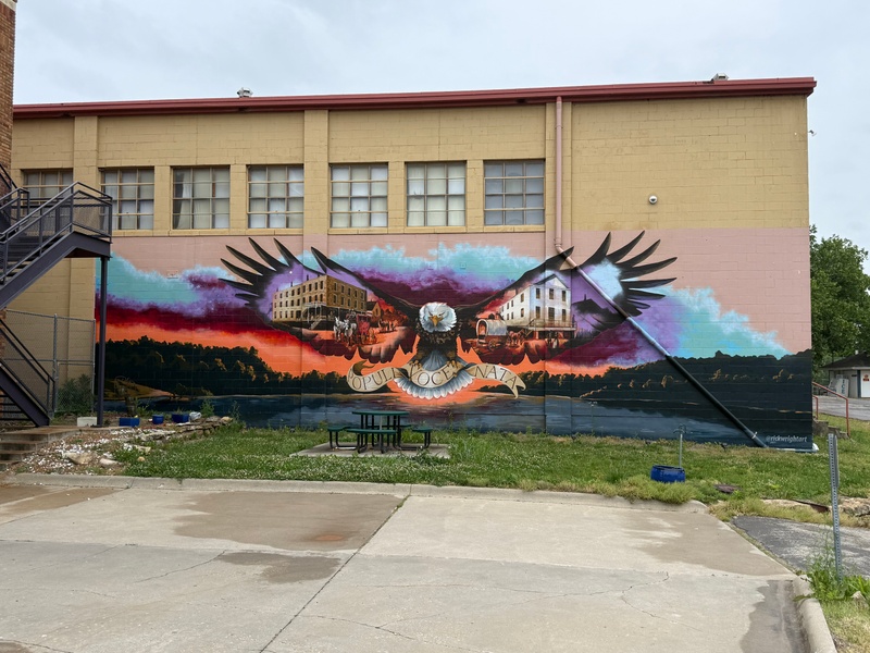 mural in Lecompton by artist unknown.