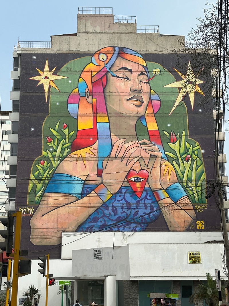 mural in Miraflores by artist unknown.
