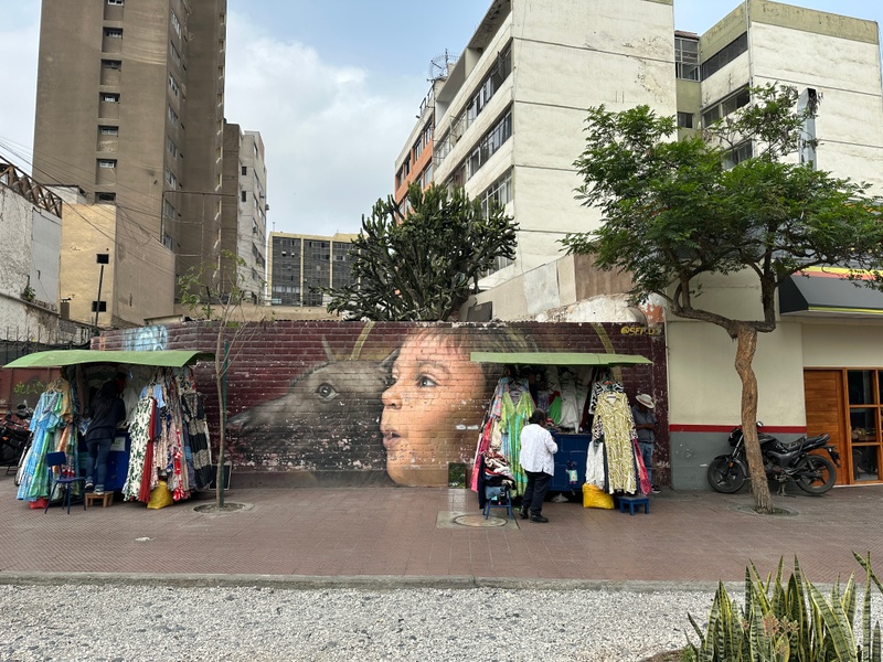 mural in Miraflores by artist unknown.