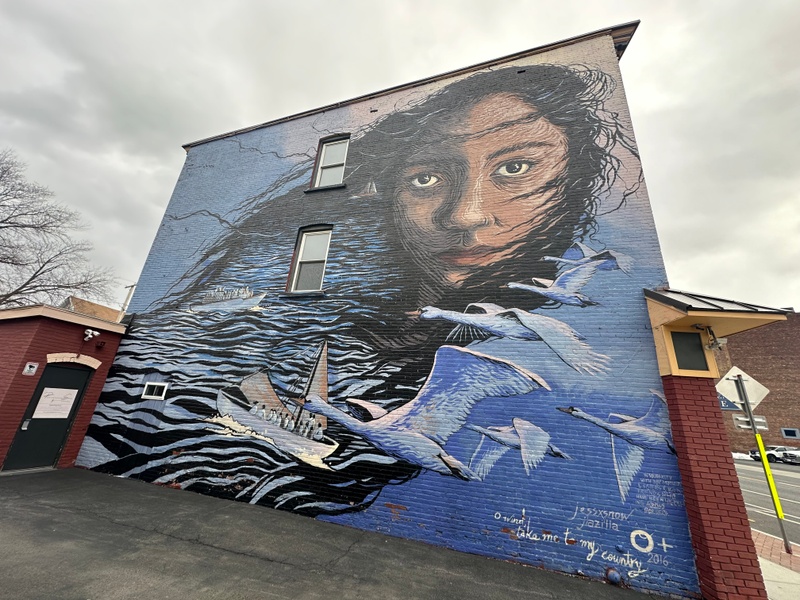 mural in Kingston by artist unknown.