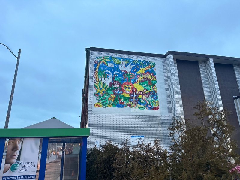 mural in Erie by artist unknown.