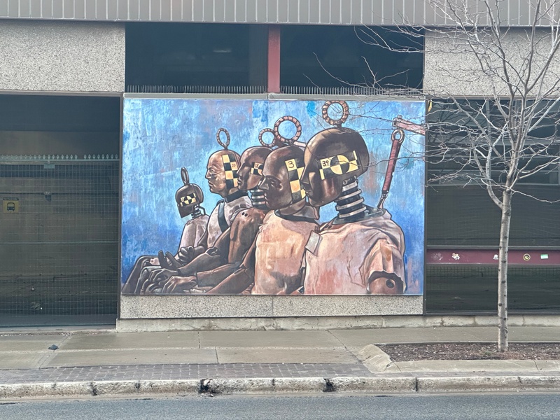mural in Oshawa by artist unknown.