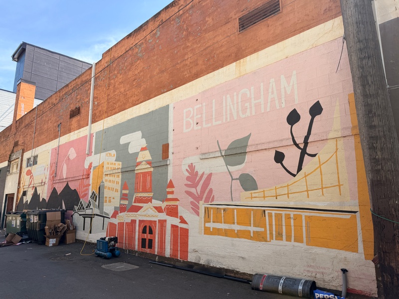 mural in Bellingham by artist unknown.