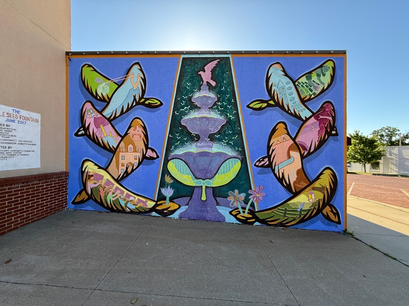 mural in Baldwin City by artist unknown.