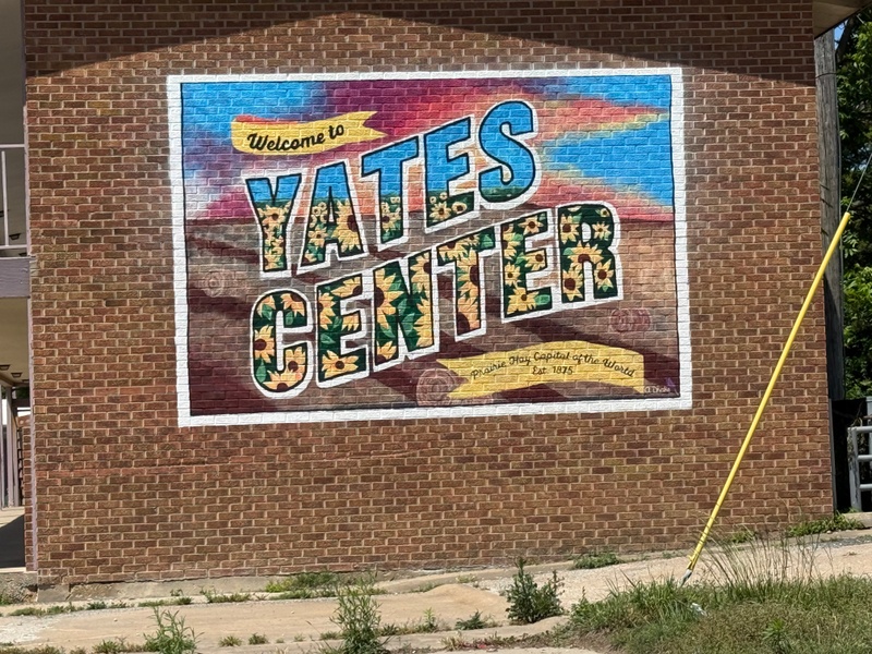 mural in Yates Center by artist unknown.