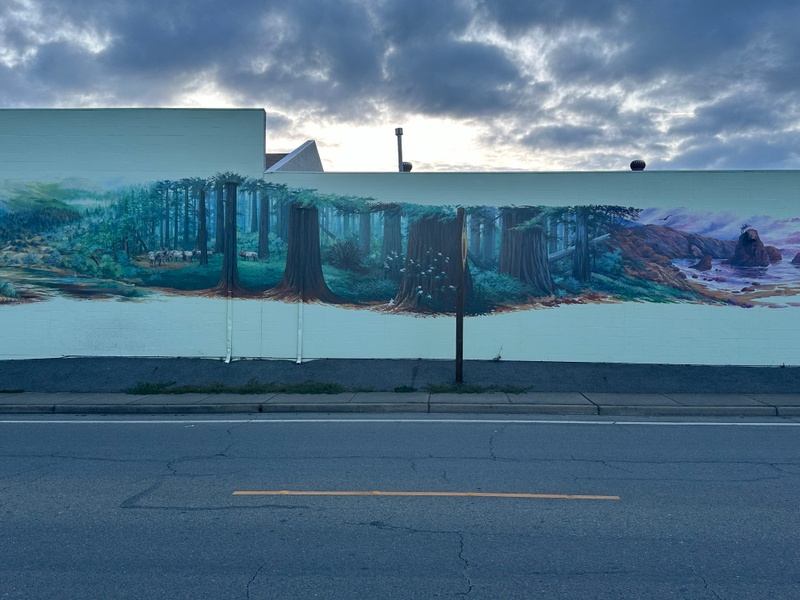 mural in Grants Pass by artist unknown.