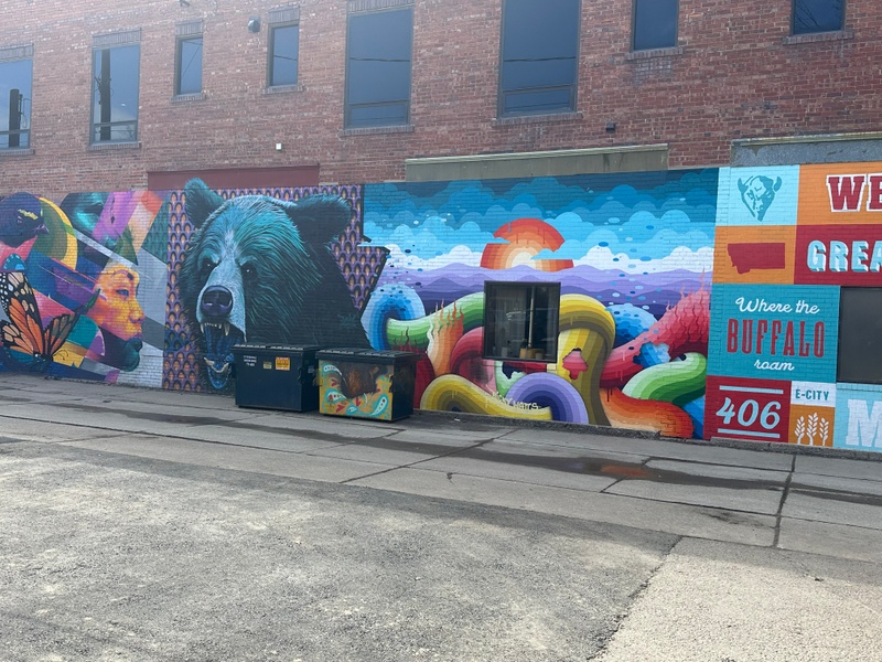 mural in Great Falls by artist unknown.
