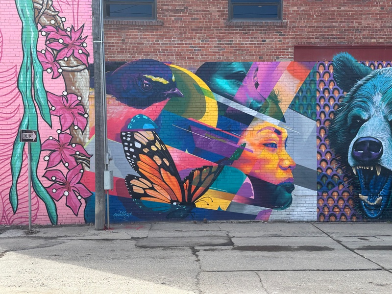 mural in Great Falls by artist unknown.
