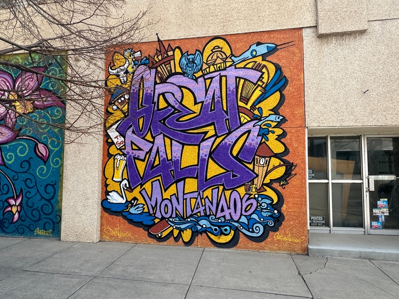 mural in Great Falls by artist unknown.