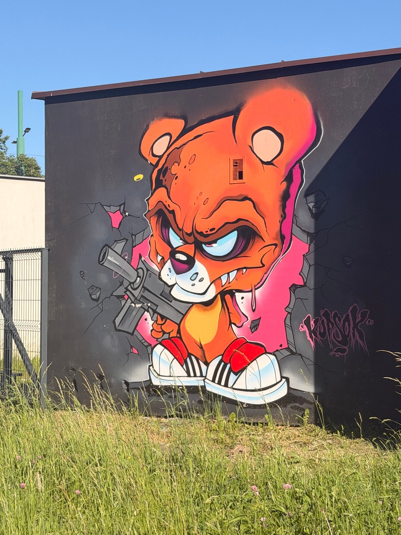 mural in Tychy by artist unknown.
