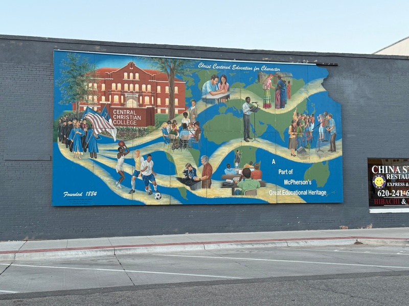 mural in McPherson by artist unknown.